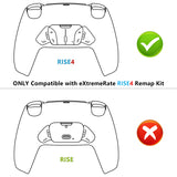 eXtremeRate Scarlet Red Replacement Redesigned K1 K2 K3 K4 Back Buttons Housing Shell for PS5 Controller eXtremeRate RISE4 Remap Kit - Controller & RISE4 Remap Board NOT Included - VPFP3002