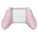 PlayVital Samurai Edition Pink Anti-slip Controller Grip Silicone Skin, Ergonomic Soft Rubber Protective Case Cover for Xbox Series S/X Controller with White Thumb Stick Caps - WAX3005