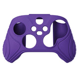 PlayVital Samurai Edition Purple Anti-slip Controller Grip Silicone Skin, Ergonomic Soft Rubber Protective Case Cover for Xbox Series S/X Controller with Black Thumb Stick Caps - WAX3007