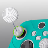 PlayVital Samurai Edition Aqua Green Anti-slip Controller Grip Silicone Skin, Ergonomic Soft Rubber Protective Case Cover for Xbox Series S/X Controller with Black Thumb Stick Caps - WAX3010
