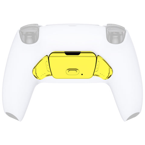 eXtremeRate Chrome Gold Replacement Redesigned K1 K2 Back Button Housing Shell for PS5 Controller eXtremerate RISE Remap Kit - Controller & RISE Remap Board NOT Included - WPFD4001