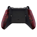 eXtremeRate Textured Red FlashShot Trigger Stop Bottom Shell Kit for Xbox One S & One X Controller, Redesigned Back Shell & Handle Grips & Dual Trigger Locks for Xbox One S X Controller Model 1708 - X1GZ005