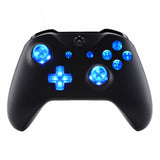 eXtremeRate Multi-Colors Luminated D-pad Thumbsticks Start Back ABXY Action Buttons (DTF) LED Kit for Xbox One Standard, Xbox One S X Controller 7 Colors 9 Modes Button Control - X1LED01