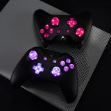 eXtremeRate Multi-Colors Luminated D-pad Thumbsticks Start Back ABXY Action Buttons (DTF) LED Kit for Xbox One Standard, Xbox One S X Controller 7 Colors 9 Modes Button Control - X1LED01