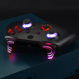 eXtremeRate Black Multi-Colors Luminated Dpad Thumbsticks Start Back ABXY Action Buttons, Classical Symbols Buttons DTFS (DTF 2.0) LED Kit for Xbox One S/X Controller - Controller NOT Included - X1LED04