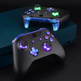 eXtremeRate Chameleon Purple Blue Multi-Colors Luminated Dpad Thumbsticks Start Back ABXY Action Buttons, Classical Symbols Buttons DTFS (DTF 2.0) LED Kit for Xbox One S/X Controller - Controller NOT Included - X1LED05