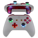 eXtremeRate Scarlet Red Multi-Colors Luminated Dpad Thumbsticks Start Back ABXY Action Buttons, Classical Symbols Buttons DTFS (DTF 2.0) LED Kit for Xbox One S/X Controller - Controller NOT Included - X1LED06
