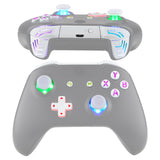 eXtremeRate White Multi-Colors Luminated Dpad Thumbsticks Start Back ABXY Action Buttons, Classical Symbols Buttons DTFS (DTF 2.0) LED Kit for Xbox One S/X Controller - Controller NOT Included - X1LED07