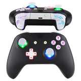 eXtremeRate White Multi-Colors Luminated Dpad Thumbsticks Start Back ABXY Action Buttons, Classical Symbols Buttons DTFS (DTF 2.0) LED Kit for Xbox One S/X Controller - Controller NOT Included - X1LED07
