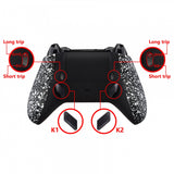 eXtremeRate Textured White Lofty Remappable Remap & Trigger Stop Kit, Redesigned Back Shell & Side Rails & Back Buttons & Trigger Lock for Xbox One S X Controller 1708 - X1RM002