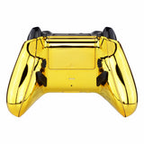 eXtremeRate Chrome Gold Lofty Remappable Remap & Trigger Stop Kit, Redesigned Back Shell & Side Rails & Back Buttons & Trigger Lock for Xbox One Wireless Controller 1708 - X1RM006