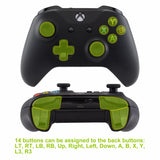 eXtremeRate Chrome Gold Lofty Remappable Remap & Trigger Stop Kit, Redesigned Back Shell & Side Rails & Back Buttons & Trigger Lock for Xbox One Wireless Controller 1708 - X1RM006