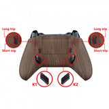 eXtremeRate Wood Grain Lofty Remappable Remap & Trigger Stop Kit, Redesigned Back Shell & Side Rails & Back Buttons & Trigger Lock for Xbox One S X Controller 1708 - X1RM008