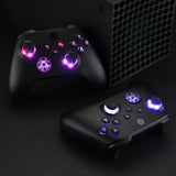 eXtremeRate Multi-Colors Luminated Dpad Thumbsticks Start Back Sync ABXY Buttons for Xbox Series X / S Controller, Black Classical Symbols Buttons DTF LED Kit for Xbox Core Controller - X3LED03