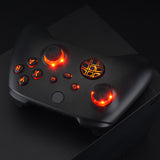 eXtremeRate Multi-Colors Luminated Dpad Thumbsticks Start Back Sync ABXY Buttons for Xbox Series X / S Controller, Black Classical Symbols Buttons DTF LED Kit for Xbox Core Controller - X3LED03