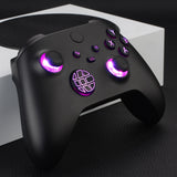 eXtremeRate Multi-Colors Luminated Dpad Thumbsticks Start Back Sync ABXY Buttons for Xbox Series X / S Controller, Black Classical Symbols Buttons DTF LED Kit for Xbox Core Controller - X3LED03