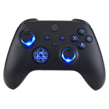 eXtremeRate Multi-Colors Luminated Dpad Thumbsticks Start Back Sync ABXY Buttons for Xbox Series X / S Controller, Black Classical Symbols Buttons DTF LED Kit for Xbox Core Controller - X3LED03