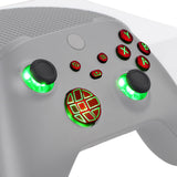 eXtremeRate Multi-Colors Luminated Dpad Thumbsticks Start Back Sync ABXY Buttons for Xbox Series X / S Controller, Scarlet Red Buttons DTF LED Kit for Xbox Core Controller - X3LED05