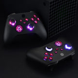 eXtremeRate Multi-Colors Luminated Dpad Thumbsticks Start Back Sync ABXY Buttons for Xbox Series X / S Controller, Scarlet Red Buttons DTF LED Kit for Xbox Core Controller - X3LED05