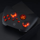 eXtremeRate Multi-Colors Luminated Dpad Thumbsticks Start Back Sync ABXY Buttons for Xbox Series X / S Controller, Scarlet Red Buttons DTF LED Kit for Xbox Core Controller - X3LED05