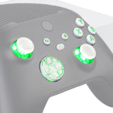 eXtremeRate Multi-Colors Luminated Dpad Thumbsticks Start Back Sync ABXY Buttons for Xbox Series X / S Controller, White Buttons DTF LED Kit for Xbox Core Controller - X3LED06