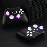 eXtremeRate Multi-Colors Luminated Dpad Thumbsticks Start Back Sync ABXY Buttons for Xbox Series X / S Controller, White Buttons DTF LED Kit for Xbox Core Controller - X3LED06
