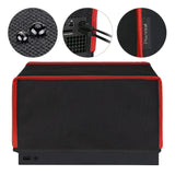 PlayVital Black & Red Trim Nylon Horizontal Dust Cover for Xbox Series X Console, Soft Neat Lining Dust Guard, Anti Scratch Waterproof Cover Sleeve for Xbox Series X Console - X3PJ019