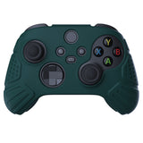 PlayVital Guardian Edition Racing Green Ergonomic Soft Anti-slip Controller Silicone Case Cover, Rubber Protector Skins with Black Joystick Caps for Xbox Series S and Xbox Series X Controller - HCX3004