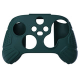 PlayVital Guardian Edition Racing Green Ergonomic Soft Anti-slip Controller Silicone Case Cover, Rubber Protector Skins with Black Joystick Caps for Xbox Series S and Xbox Series X Controller - HCX3004
