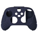 PlayVital Guardian Edition Midnight Blue Ergonomic Soft Anti-slip Controller Silicone Case Cover, Rubber Protector Skins with Black Joystick Caps for Xbox Series S and Xbox Series X Controller - HCX3003