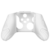 PlayVital Guardian Edition White Ergonomic Soft Anti-slip Controller Silicone Case Cover, Rubber Protector Skins with White Joystick Caps for Xbox Series S and Xbox Series X Controller - HCX3002