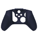 PlayVital Midnight Blue 3D Studded Edition Anti-slip Silicone Cover Skin for Xbox Series X Controller, Soft Rubber Case Protector for Xbox Series S Controller with 6 Black Thumb Grip Caps - SDX3003