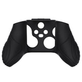 PlayVital Samurai Edition Black Anti-slip Controller Grip Silicone Skin, Ergonomic Soft Rubber Protective Case Cover for Xbox Series S/X Controller with Black Thumb Stick Caps - WAX3001