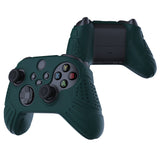 PlayVital Guardian Edition Racing Green Ergonomic Soft Anti-slip Controller Silicone Case Cover, Rubber Protector Skins with Black Joystick Caps for Xbox Series S and Xbox Series X Controller - HCX3004
