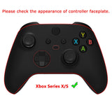 eXtremeRate Shadow of Blood Replacement Part Faceplate, Soft Touch Grip Housing Shell Case for Xbox Series S & Xbox Series X Controller Accessories - Controller NOT Included - FX3T158