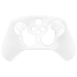 PlayVital Samurai Edition Anti Slip Silicone Case Cover for Xbox Elite Wireless Controller Series 2, Ergonomic Soft Rubber Skin Protector for Xbox Elite Series 2 with Thumb Grip Caps - Clear White - XBE2M003