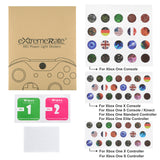 eXtremeRate 60 pcs Home Button Power Switch Stickers Skin Cover for Xbox One / One S /Xbox One X Console Kinect and Xbox One / One S / Xbox One X/Elite Controllers - XBLS001