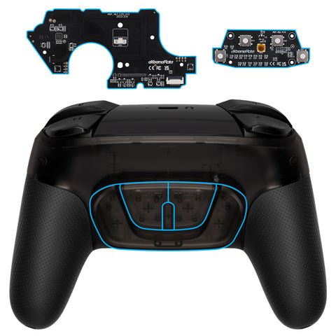 eXtremeRate Remappable RISE4 Remap Kit for Nintendo Switch Pro Controller - Clear Black - XGNPM001