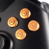 eXtremeRate Metal Aluminum Gold Bullet ABXY Custom Buttons Parts for Xbox One Controller - XOJ2005