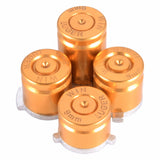eXtremeRate Metal Aluminum Gold Bullet ABXY Custom Buttons Parts for Xbox One Controller - XOJ2005