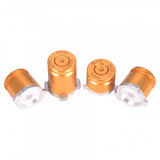 eXtremeRate Metal Aluminum Gold Bullet ABXY Custom Buttons Parts for Xbox One Controller - XOJ2005