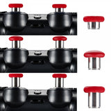 eXtremeRate Red Metal Magnetic Thumbsticks with Carry Case for Xbox One Elite PS4 Slim - XOJ2019