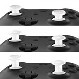 eXtremeRate ThumbsGear Interchangeable Ergonomic Thumbstick for Xbox Series X & S/Xbox One/Xbox One Elite/Xbox One S & X Controller with 3 Height Domed and Concave Grips Adjustable Joystick - White - XOJ2105