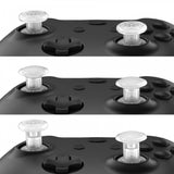 eXtremeRate ThumbsGear Interchangeable Ergonomic Thumbstick for Xbox Series X & S/Xbox One/Xbox One Elite/Xbox One S & X Controller with 3 Height Domed and Concave Grips Adjustable Joystick - Clear - XOJ2106