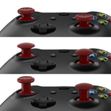 eXtremeRate ThumbsGear Interchangeable Ergonomic Thumbstick for Xbox Series X & S/Xbox One/Xbox One Elite/Xbox One S & X Controller with 3 Height Domed and Concave Grips Adjustable Joystick - Carmine Red - XOJ2111