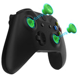 eXtremeRate ThumbsGear Interchangeable Ergonomic Thumbstick for Xbox Series X & S/Xbox One/Xbox One Elite/Xbox One S & X Controller with 3 Height Domed and Concave Grips Adjustable Joystick - Green - XOJ2113