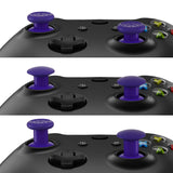 eXtremeRate ThumbsGear Interchangeable Ergonomic Thumbstick for Xbox Series X & S/Xbox One/Xbox One Elite/Xbox One S & X Controller with 3 Height Domed and Concave Grips Adjustable Joystick - Purple - XOJ2114