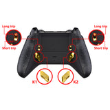 eXtremeRate Chrome Gold Glossy Replacement Redesigned Back Buttons HK3 HK4 Trigger lock K1 K2 Paddles for eXtremeRate Xbox One S X Controller LOFTY Remap & Trigger Stop Kit - XOMD0032