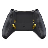 eXtremeRate Chrome Gold Glossy Replacement Redesigned Back Buttons HK3 HK4 Trigger lock K1 K2 Paddles for eXtremeRate Xbox One S X Controller LOFTY Remap & Trigger Stop Kit - XOMD0032