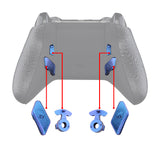 eXtremeRate Chameleon Purple Blue Glossy Replacement Redesigned Back Buttons HK3 HK4 Trigger lock K1 K2 Paddles for eXtremeRate Xbox One S X Controller LOFTY Remap & Trigger Stop Kit - XOMD0034
